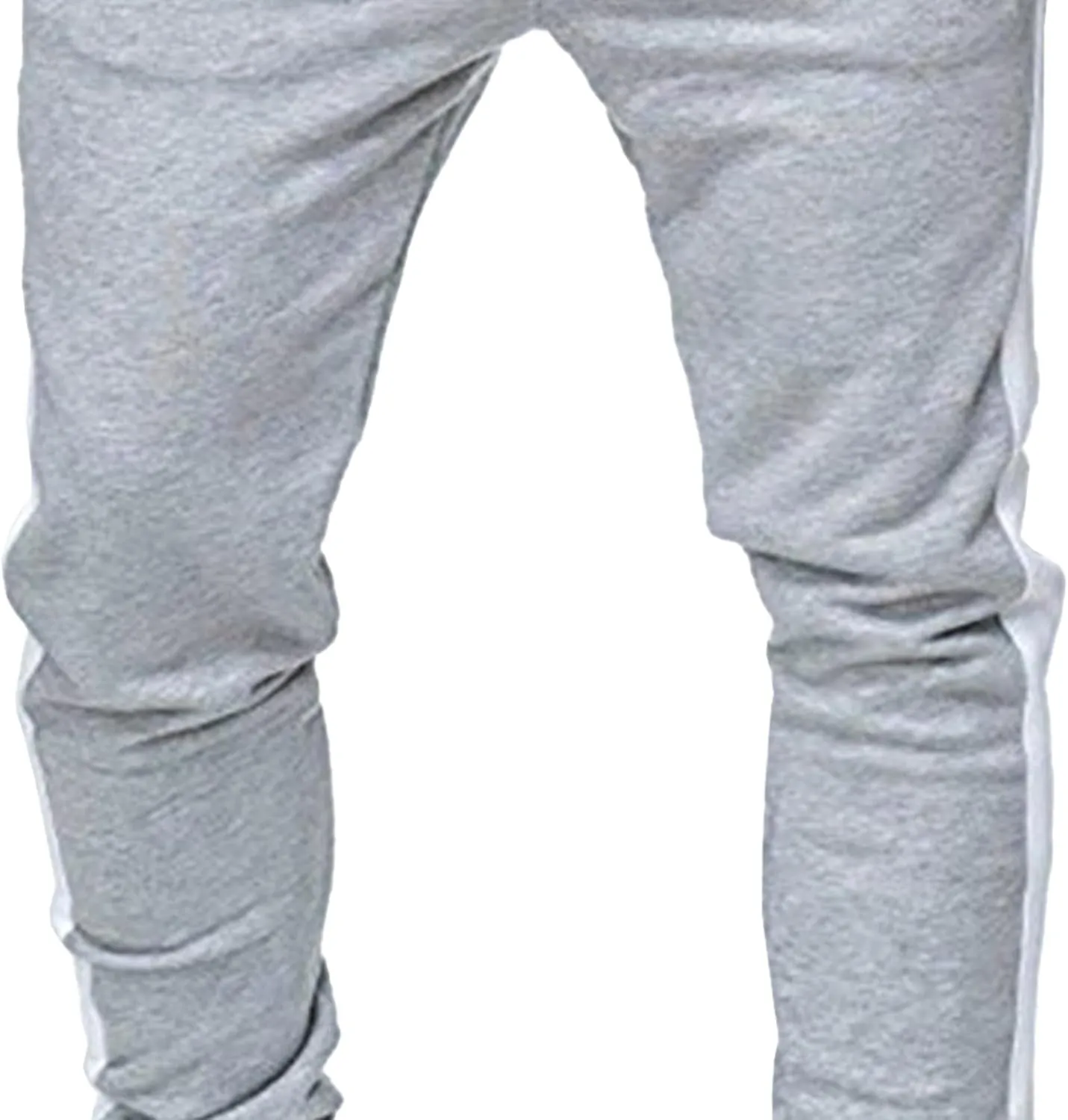 Men's Solid Elastic Waist Baggy Cargo Pants Vintage Casual Jogging Trousers Classic Comfort Hiking Sweatpants
