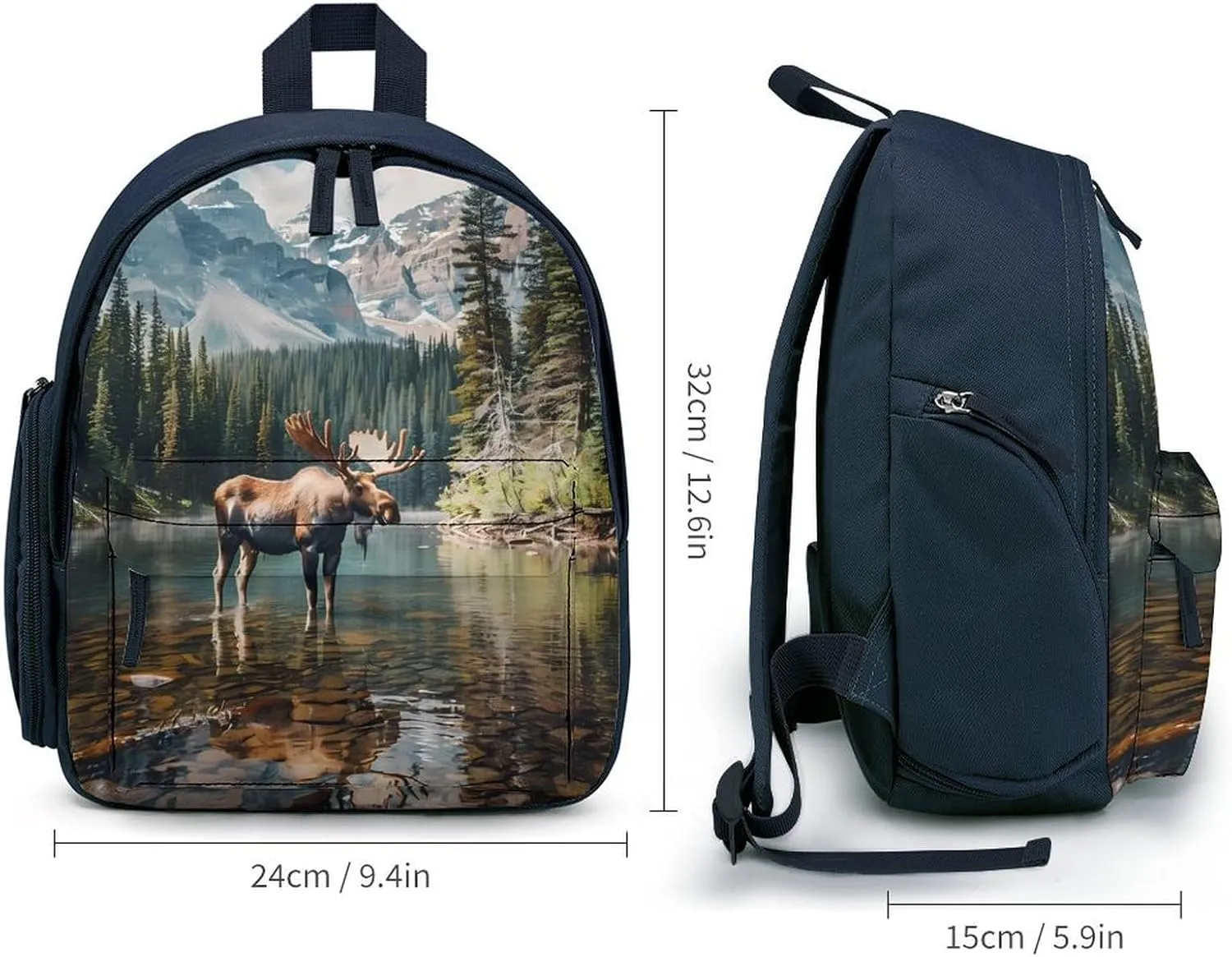 Moose Backpack Lightweight Laptop Backpack Travel Daypack Business Work Bag for Men Women Blue-Color