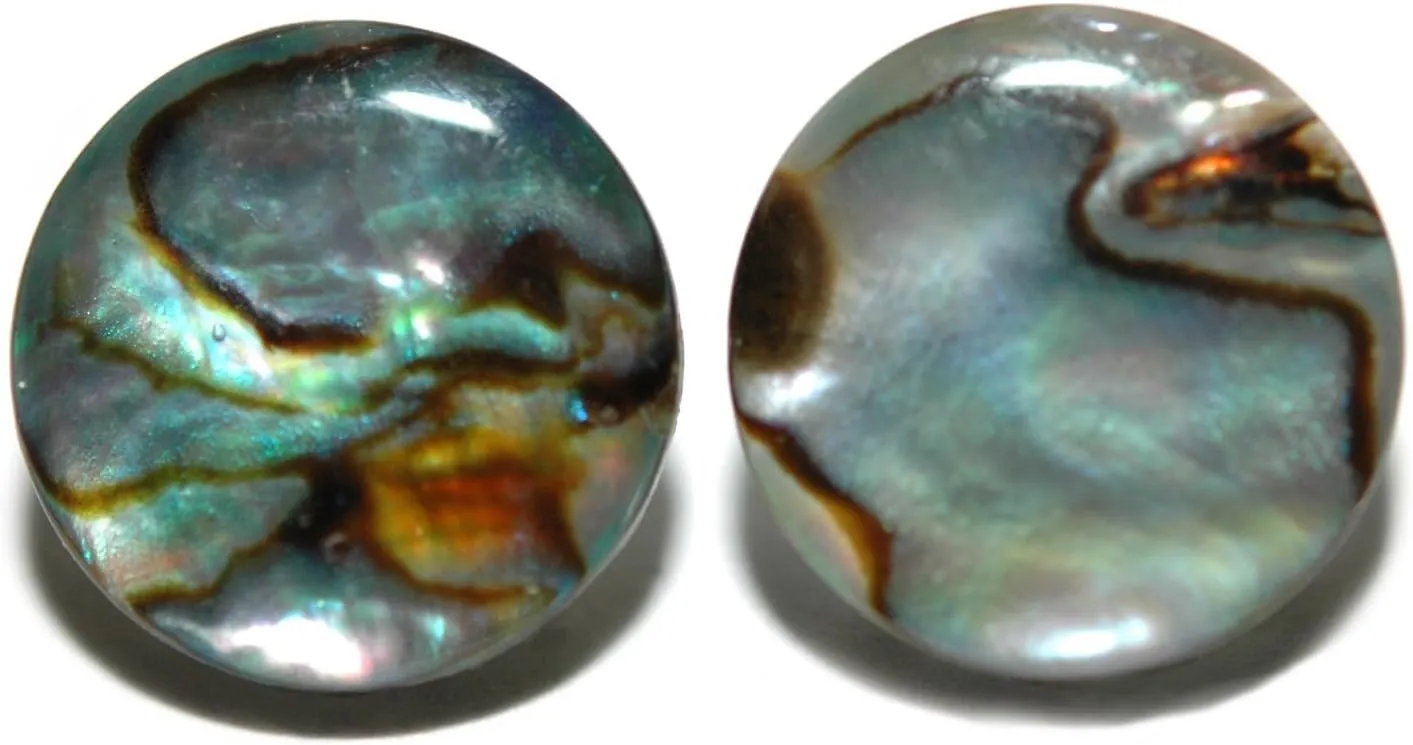 Natural Abalone Shell Stud Earrings 4MM (S088a)