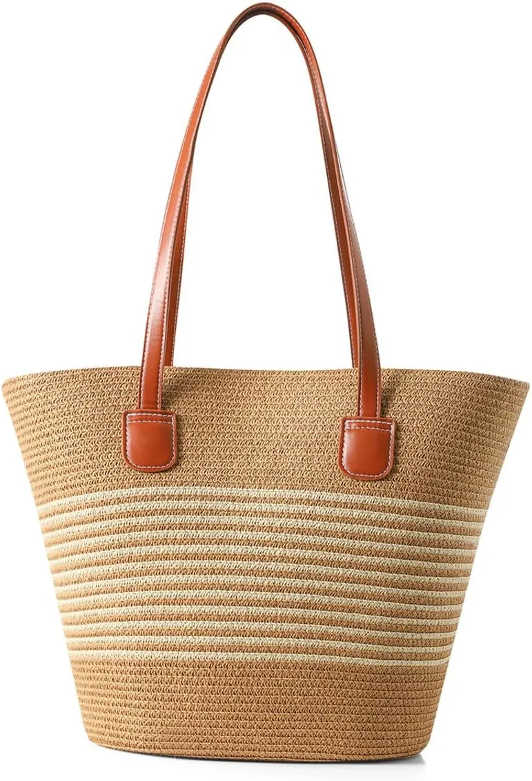 Nollia Straw Bags For Women | Travel Straw Totes Bag, Summer Woven Handmade, Shoulder Bag Handbag