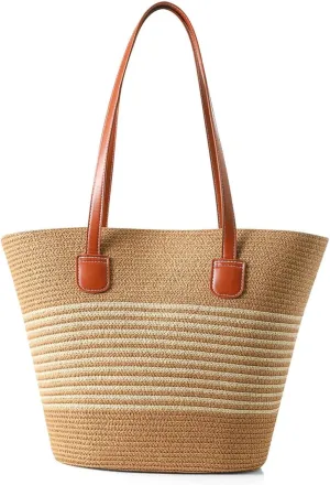 Nollia Straw Bags For Women | Travel Straw Totes Bag, Summer Woven Handmade, Shoulder Bag Handbag