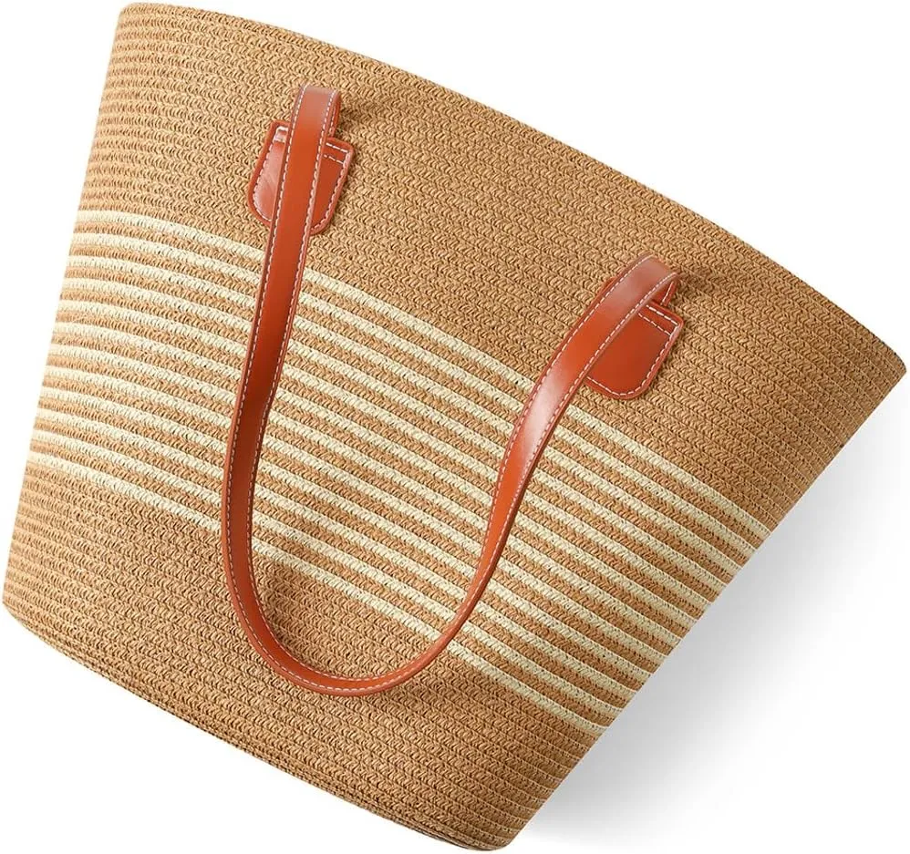 Nollia Straw Bags For Women | Travel Straw Totes Bag, Summer Woven Handmade, Shoulder Bag Handbag