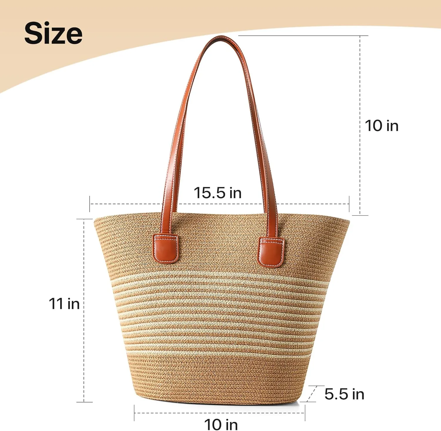 Nollia Straw Bags For Women | Travel Straw Totes Bag, Summer Woven Handmade, Shoulder Bag Handbag