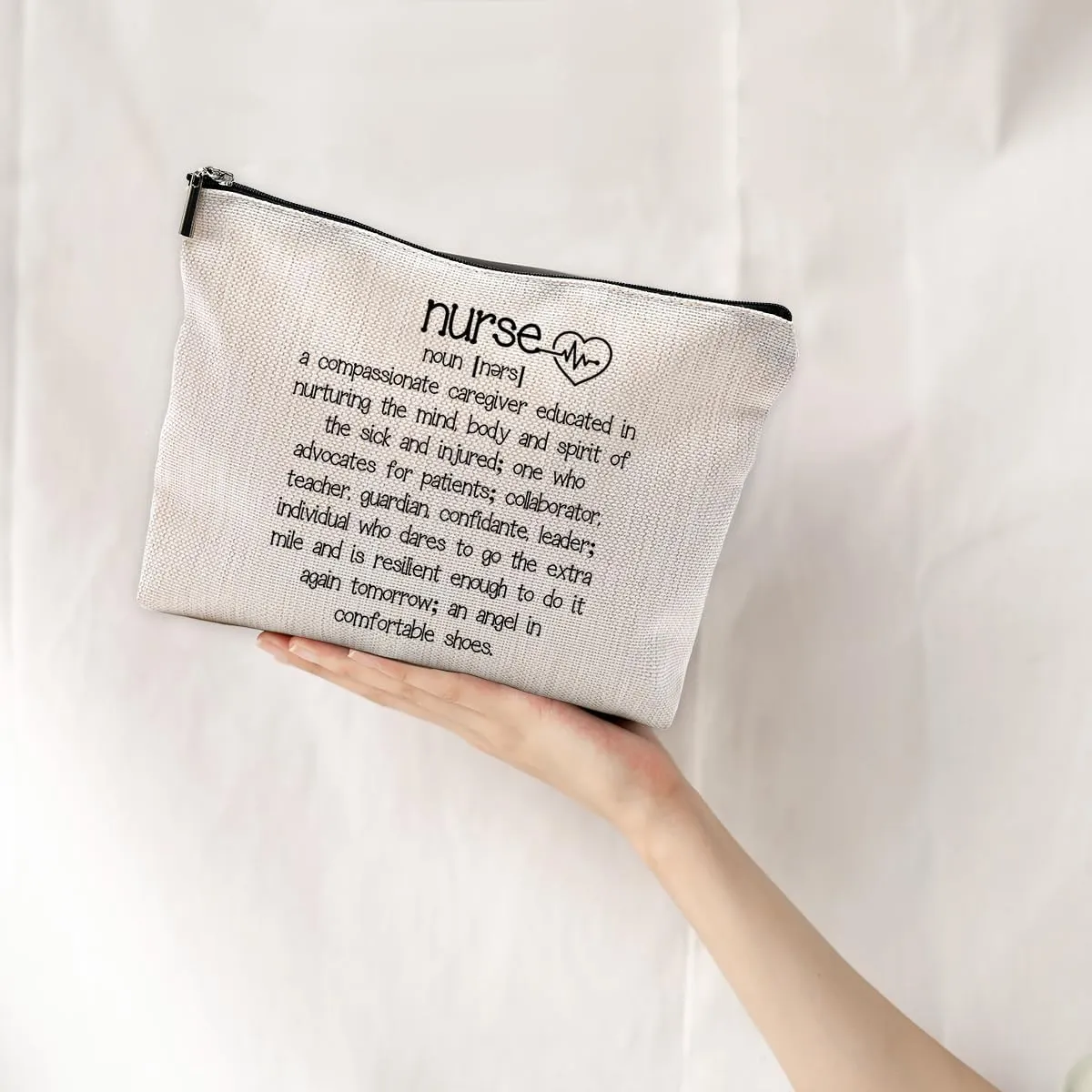 Nurse Definition Makeup Bag Travel Cosmetic Bags,Funny Nurse Nursing Cosmetic Bags with Zipper Pouch Travel Toiletry Case,Nurse Appreciation Graduation Healthcare Gifts,Gifts for Women Nursing Student