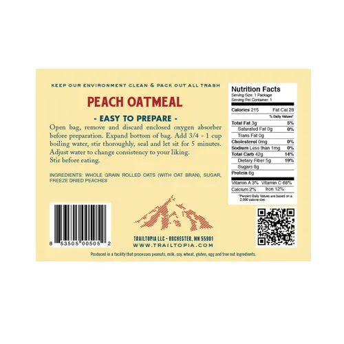 Oatmeal (multiple flavors) by Trailtopia
