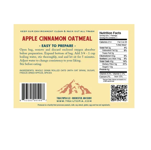 Oatmeal (multiple flavors) by Trailtopia