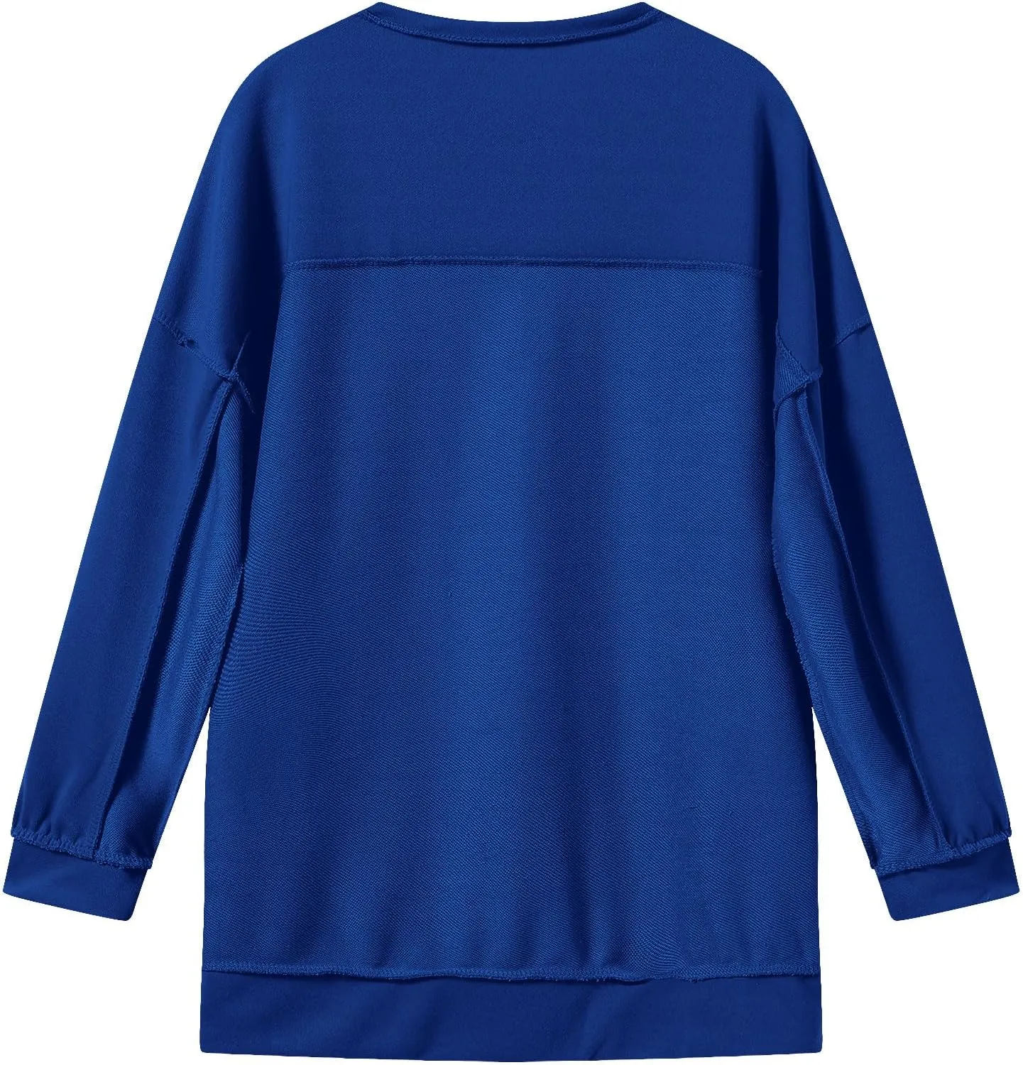 ODIZLI Womens Sweatshirts Trendy Oversized Fall Winter Sweatshirt Long Sleeve Crew Neck Button Casual Y2K Pullover Top