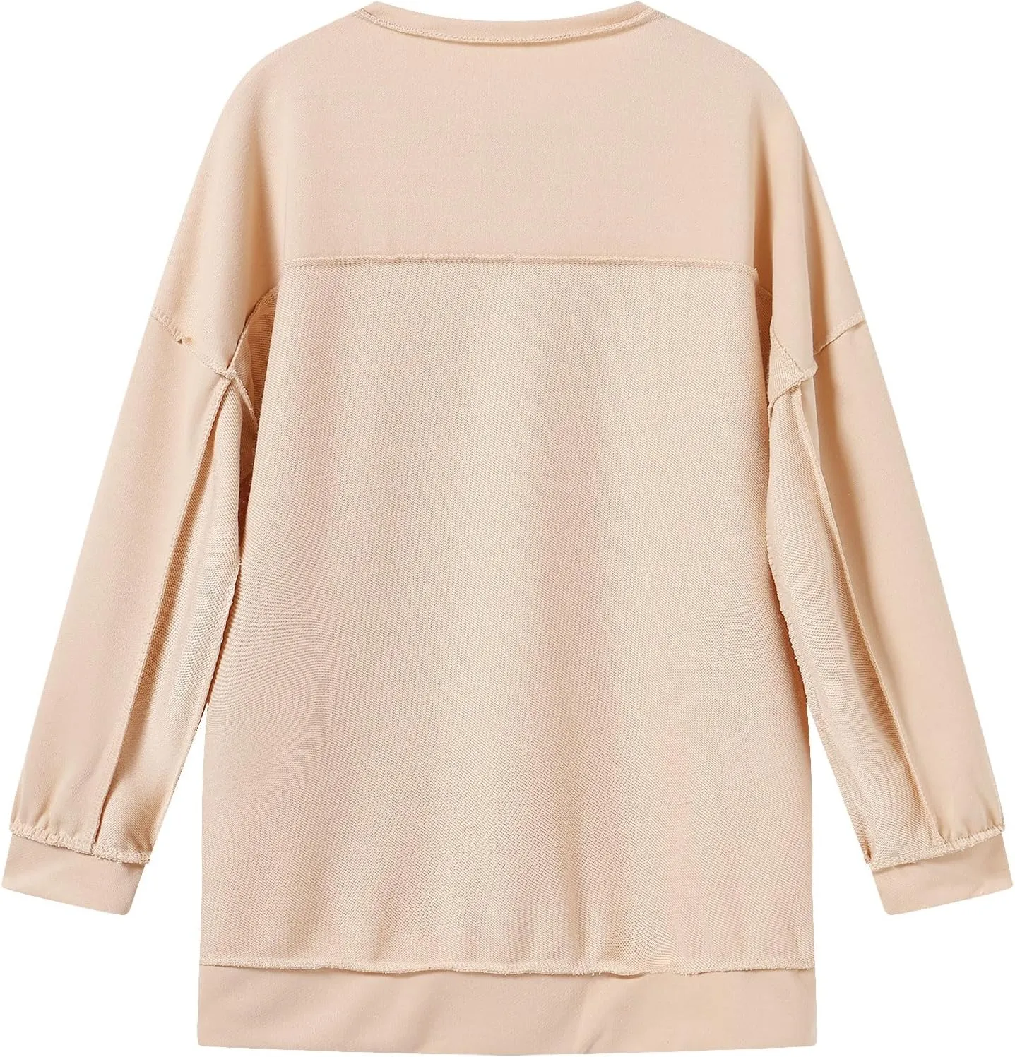 ODIZLI Womens Sweatshirts Trendy Oversized Fall Winter Sweatshirt Long Sleeve Crew Neck Button Casual Y2K Pullover Top