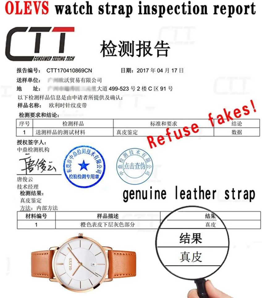 OLEVS Mens Watches Minimalist Ultra Thin Fashion Casual Analog Quartz Date Watch Waterproof Slim Simple Big Face Dress Wrist Watch with Retro Leather Band for Men
