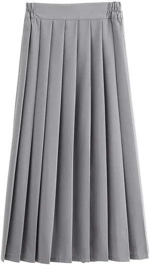 Only Faith Women/Girls JK Uniform Skirt Elastic Waist Classic Pleated Skirt