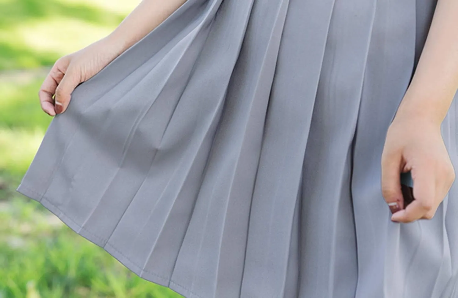 Only Faith Women/Girls JK Uniform Skirt Elastic Waist Classic Pleated Skirt