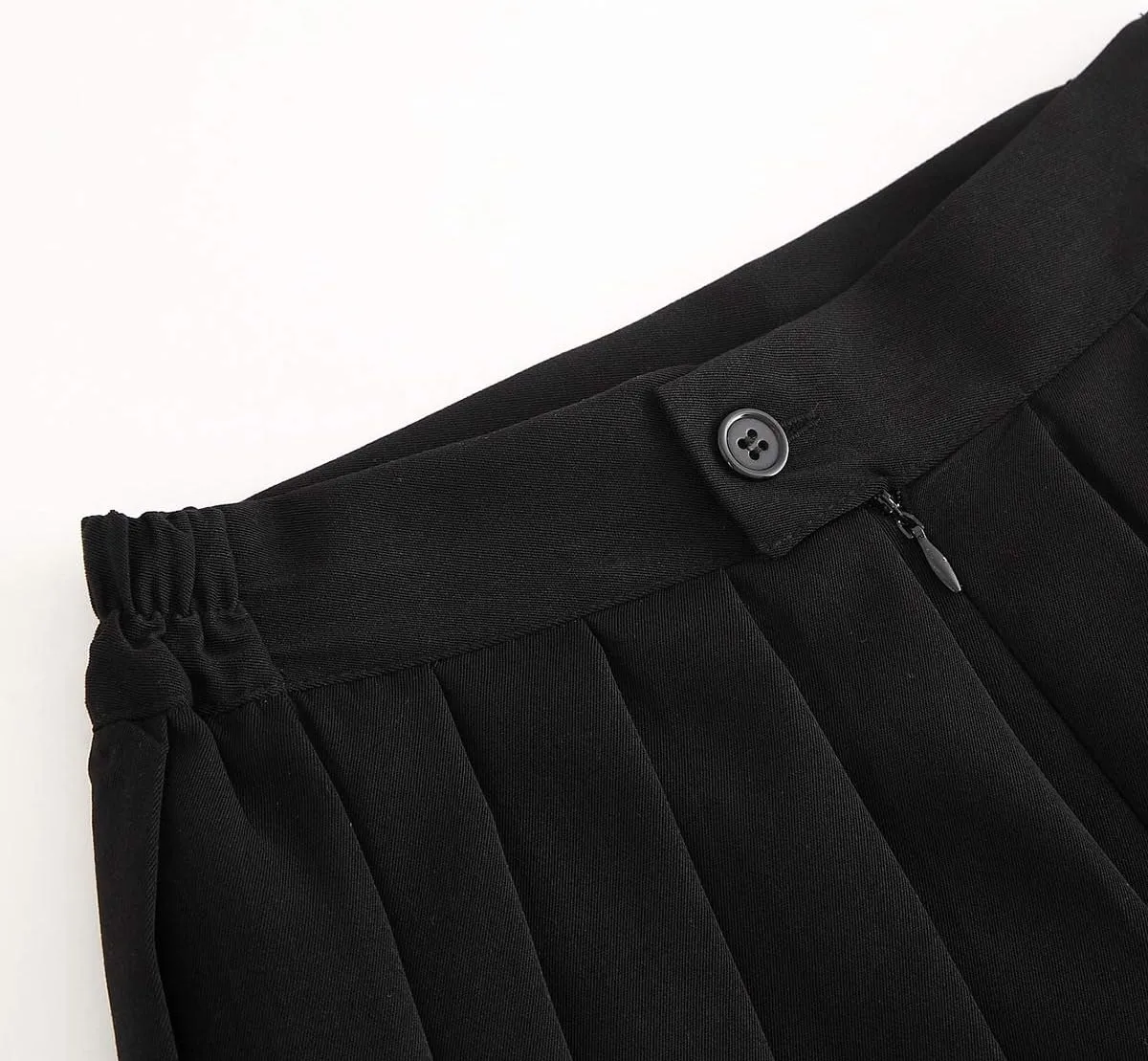 Only Faith Women/Girls JK Uniform Skirt Elastic Waist Classic Pleated Skirt