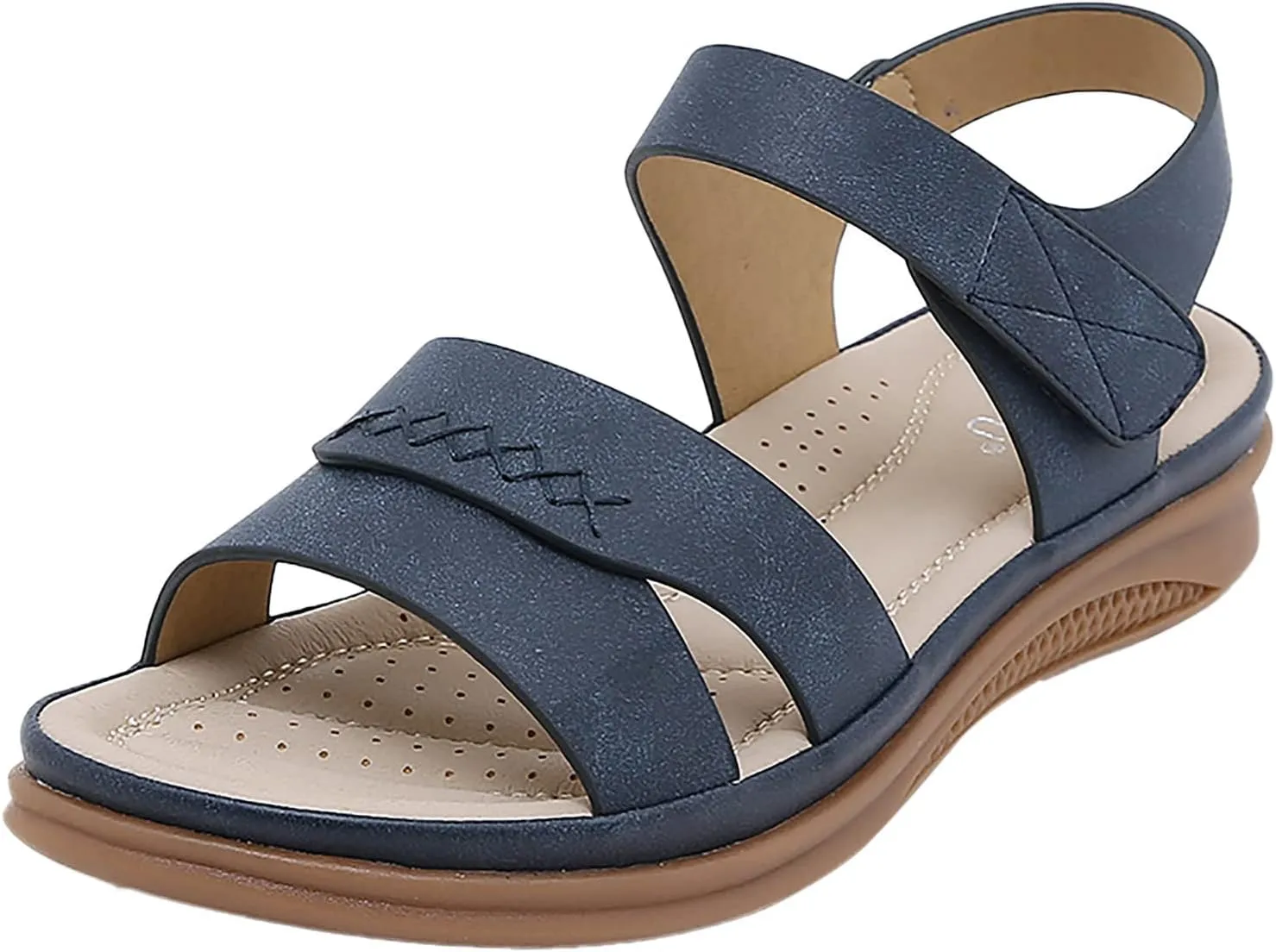 Orthopedic Wide Sandals for Women 2025, Strappy Arch Support Platform Wedge Sandals Walking Sandal for Summer Beach
