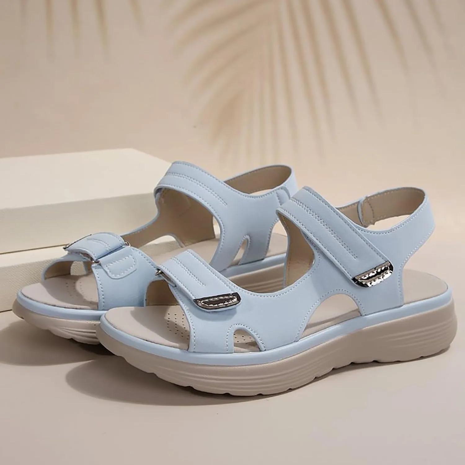 Orthopedic Wide Sandals for Women 2025,Strappy Arch Support Flat Wedge Sports Sandals Casual Summer Beach