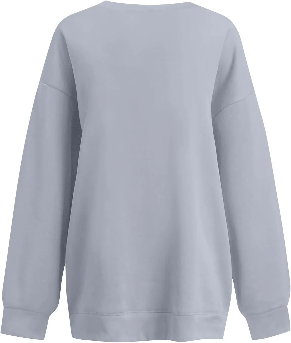 Oversized Sweatshirt For Women Plus Size V Neck Long Sleeve Drop Shoulder Pullover Hoodies Trendy Winter Clothes
