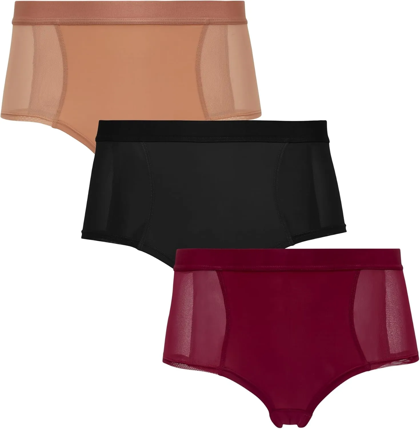 Parade Women's Re:Play Dream Fit High Rise Boyshort, Multi-pack