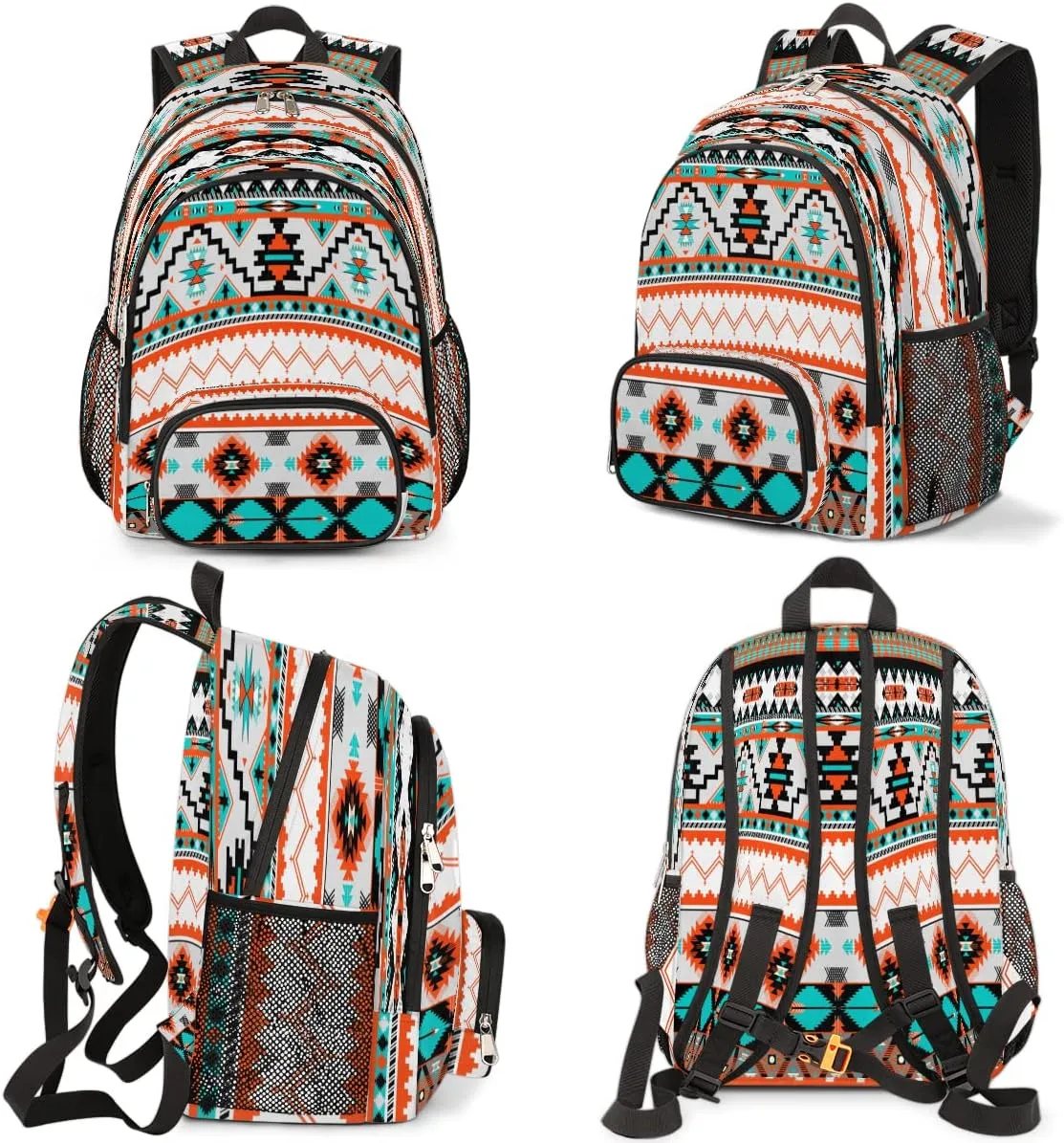 Pardick Aztec Print School Backpacks for Girls Boys Teens Students - Stylish College Schoolbag Book Bag - Water Resistant Travel Backpacks for Women Men
