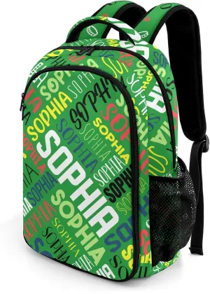 Personalized Backpacks for Girls - Custom Backpack for School Back To School Supplies Bookbag for Teen Girls Boys Kids Backpacks - Green Backpack