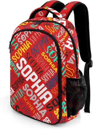 Personalized Backpacks for Girls - Custom Backpack for School Back To School Supplies Bookbag for Teen Girls Boys Kids Backpacks - Red Backpack