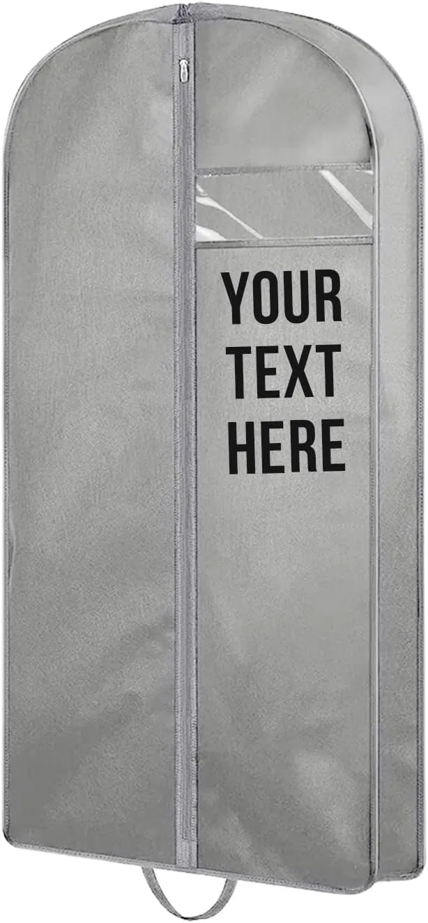 Personalized Passion Garment Bags for Men & Women - Perfect Sized 43 Suit Cover for Travel and Storage - Custom Name Gusseted Travel Garment Hanging Bag for Suit Coat, Dresses, Shirts, Jackets