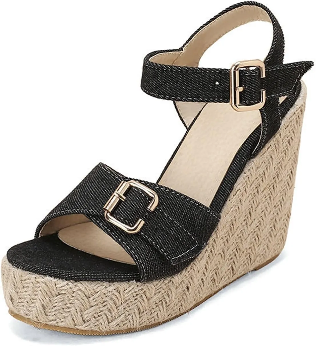Platform Sandals Women Double Ankle Strap Comfortable with Adjustable Buckles and Open Toe for Customizable Fit Orthopedic Sandal Beach Dressy Flip Flops for Wide Toe 2025 Spring