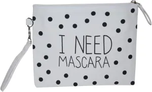 Popfizzy Cosmetic Bag with Sayings - Large Funny Makeup Bags - Womens Gift Makeup Bags with Quotes - Cute Storage Bag for Travel - Funny Pack for Women (I Need Mascara)
