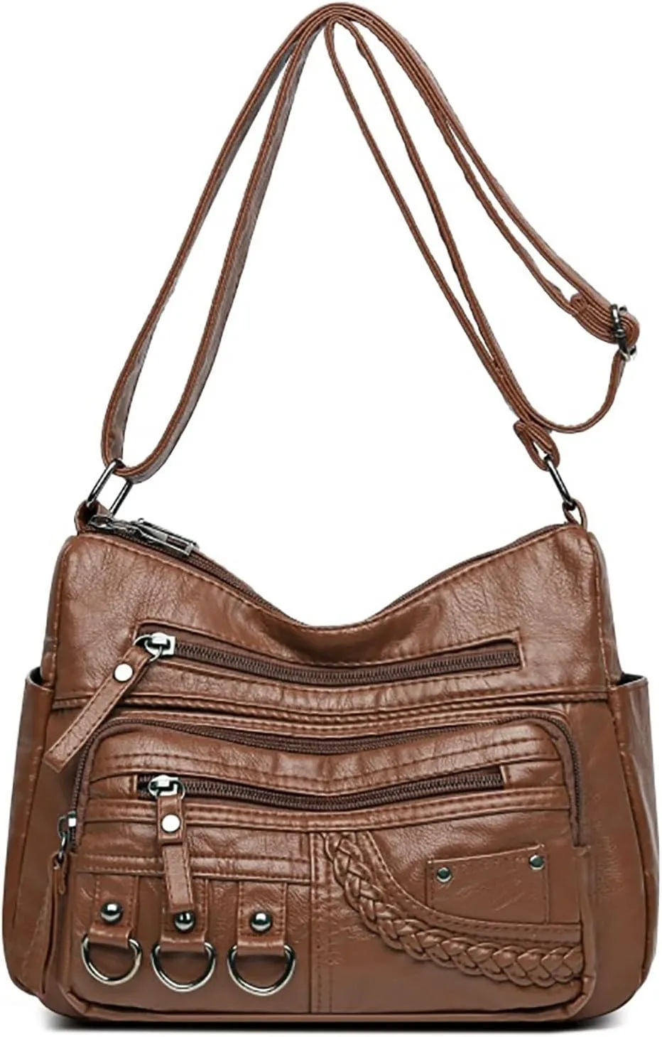 Pouch Purse Shoulder Handbag New Vintage Fashionable Large Space Weaving Crossbody Bag Simple And Magnificent