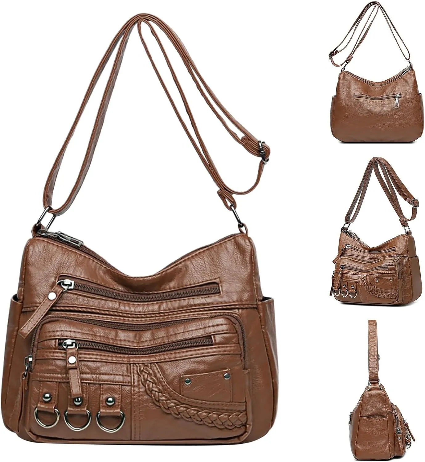 Pouch Purse Shoulder Handbag New Vintage Fashionable Large Space Weaving Crossbody Bag Simple And Magnificent