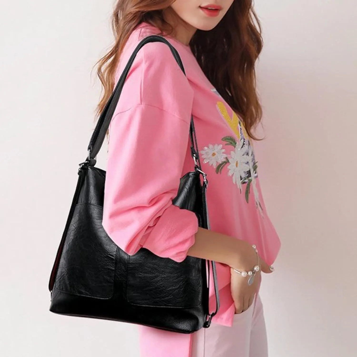 Purses for Women Soft Pu Leather Large Hobo Bags for Women Shoulder Bag Women's Faux Suede Hobo Bag