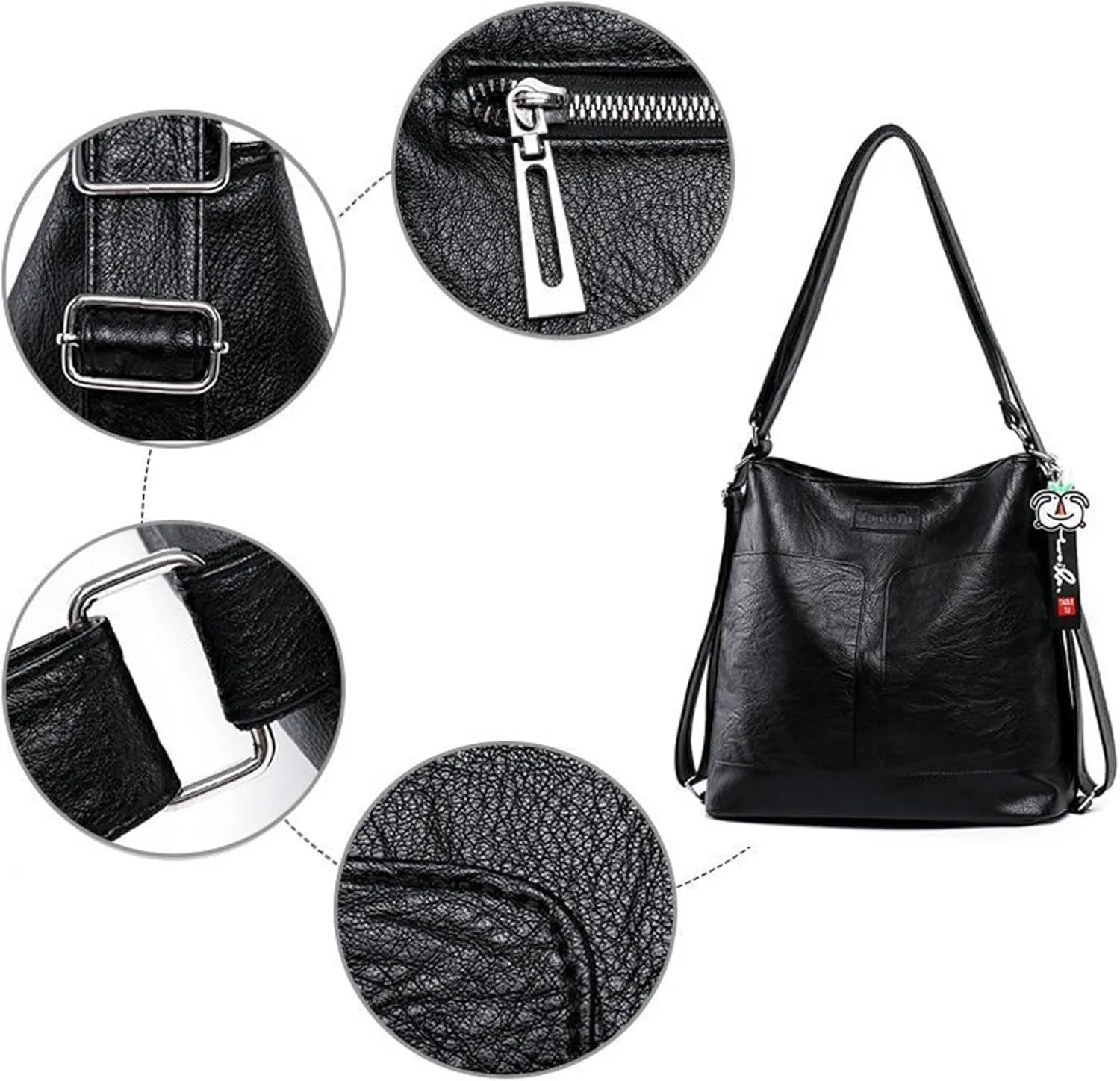 Purses for Women Soft Pu Leather Large Hobo Bags for Women Shoulder Bag Women's Faux Suede Hobo Bag