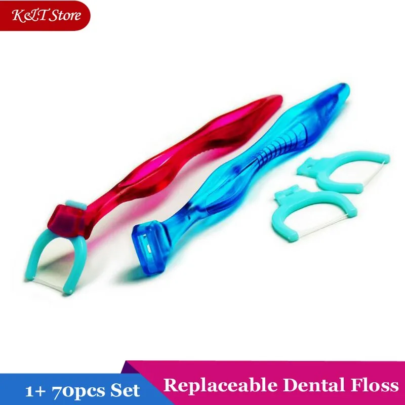 Replaceable dental floss super fiber flat wire and soft floss hilo dental teeth sticks oral care hygiene toothpick 0ral irrigator