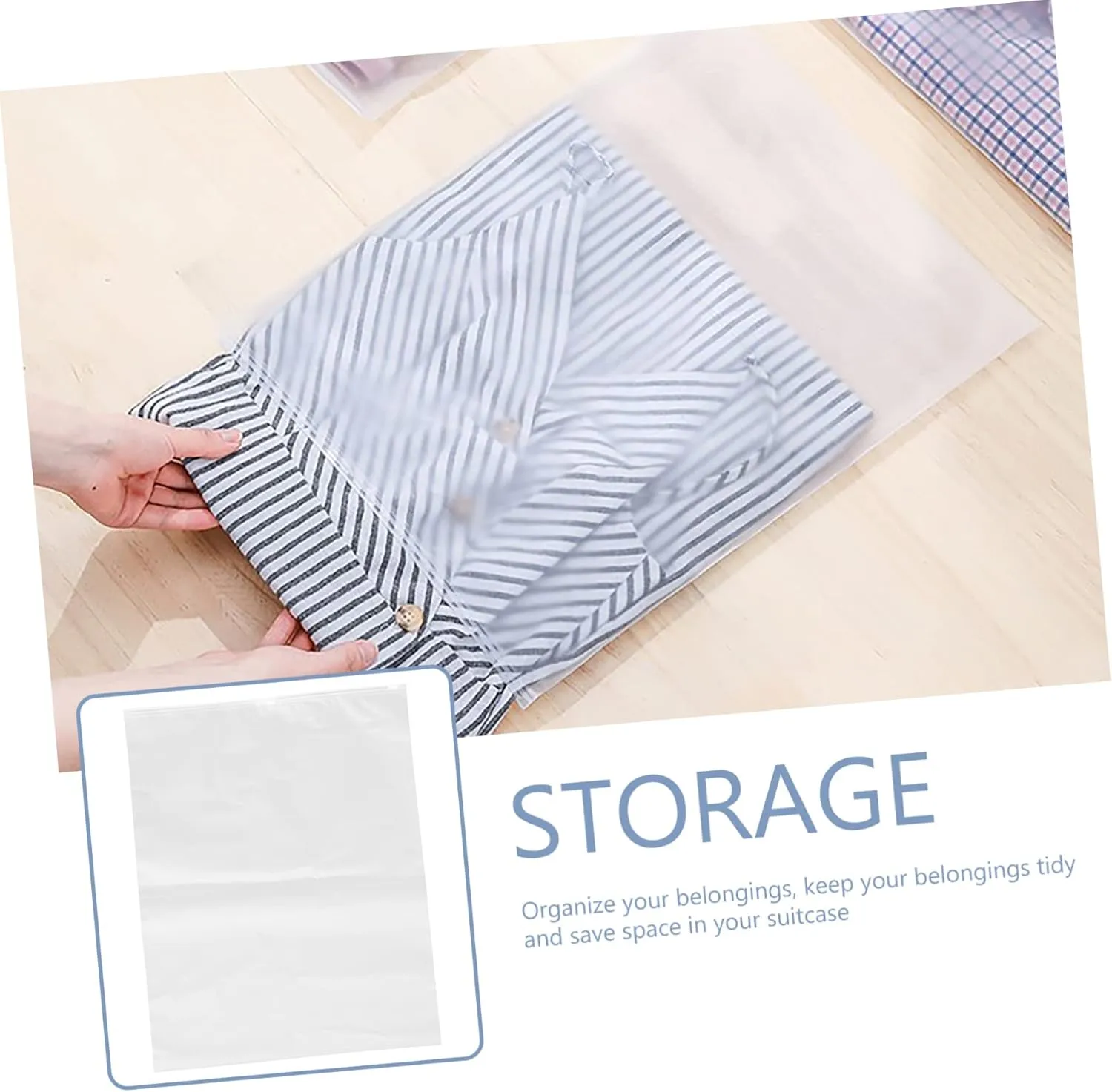 SAFIGLE Eva Material 10pcs Luggage Organizer Bag Zipper Sealed Storage Pouches Travel Clothing Storage Garment Bag