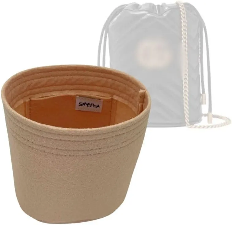 SAMORGA (6-50/ GG-Marmont-Mini-Bucket Bag Organizer for GG Marmont Mini Bucket Bag Organizer Insert Innerbag (1.2mm Leather Beige)