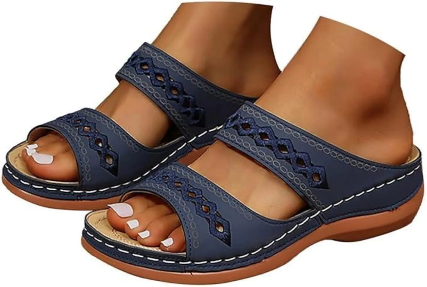 Sandals Women Dressy Summer Flat Island Cute Casual Beach Shoes Comfortable Arch Support Orthopedic Flip Flops 2025