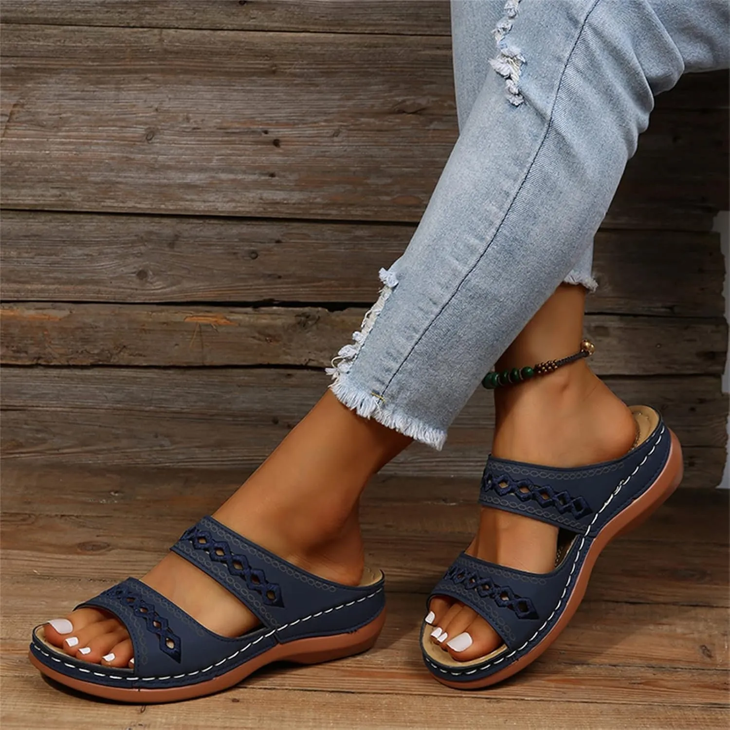 Sandals Women Dressy Summer Flat Island Cute Casual Beach Shoes Comfortable Arch Support Orthopedic Flip Flops 2025