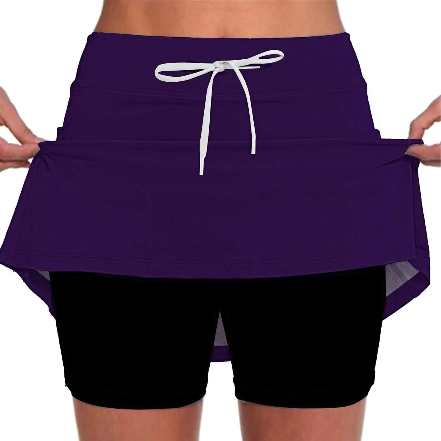 Short Skirt for Women Culottes Gradient Athletic Pants Lightweight High Waist Skinny Stretchy Joggers 2025