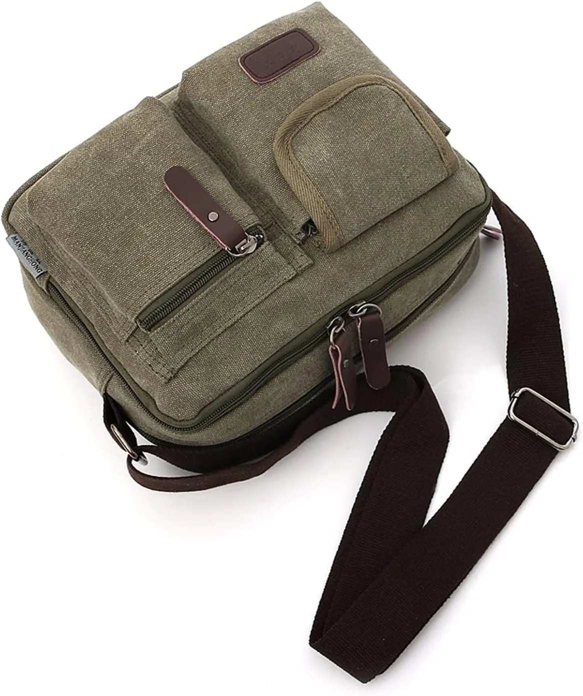 Shoulder Bags Canvas Handbag, Large Capacity Leisure Shoulder Strap, Waterproof Bag, Small Leather Bag(Brown)
