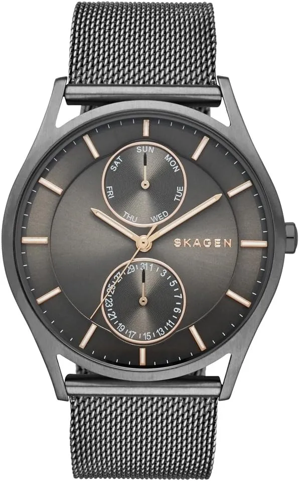 Skagen Holst Men's Watch with Stainless Steel Mesh or Leather Band