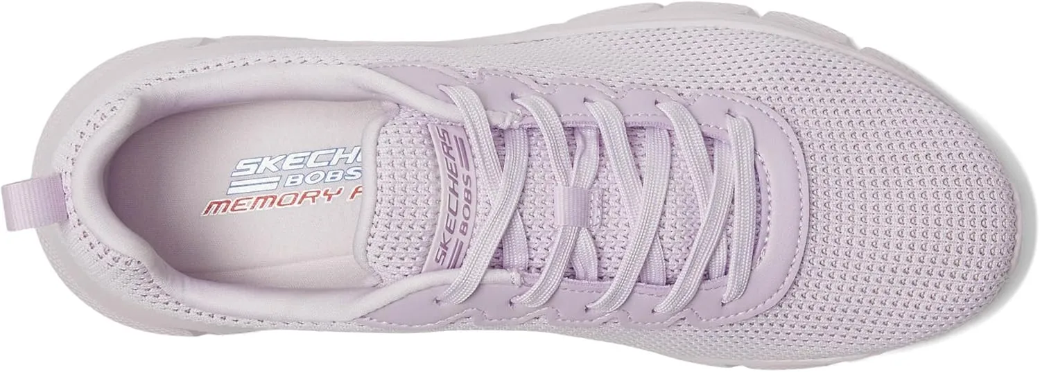 Skechers Women's Bobs Sport Sneakers ?C Visionary Essence Lace-up Knit, Vegan & Washable