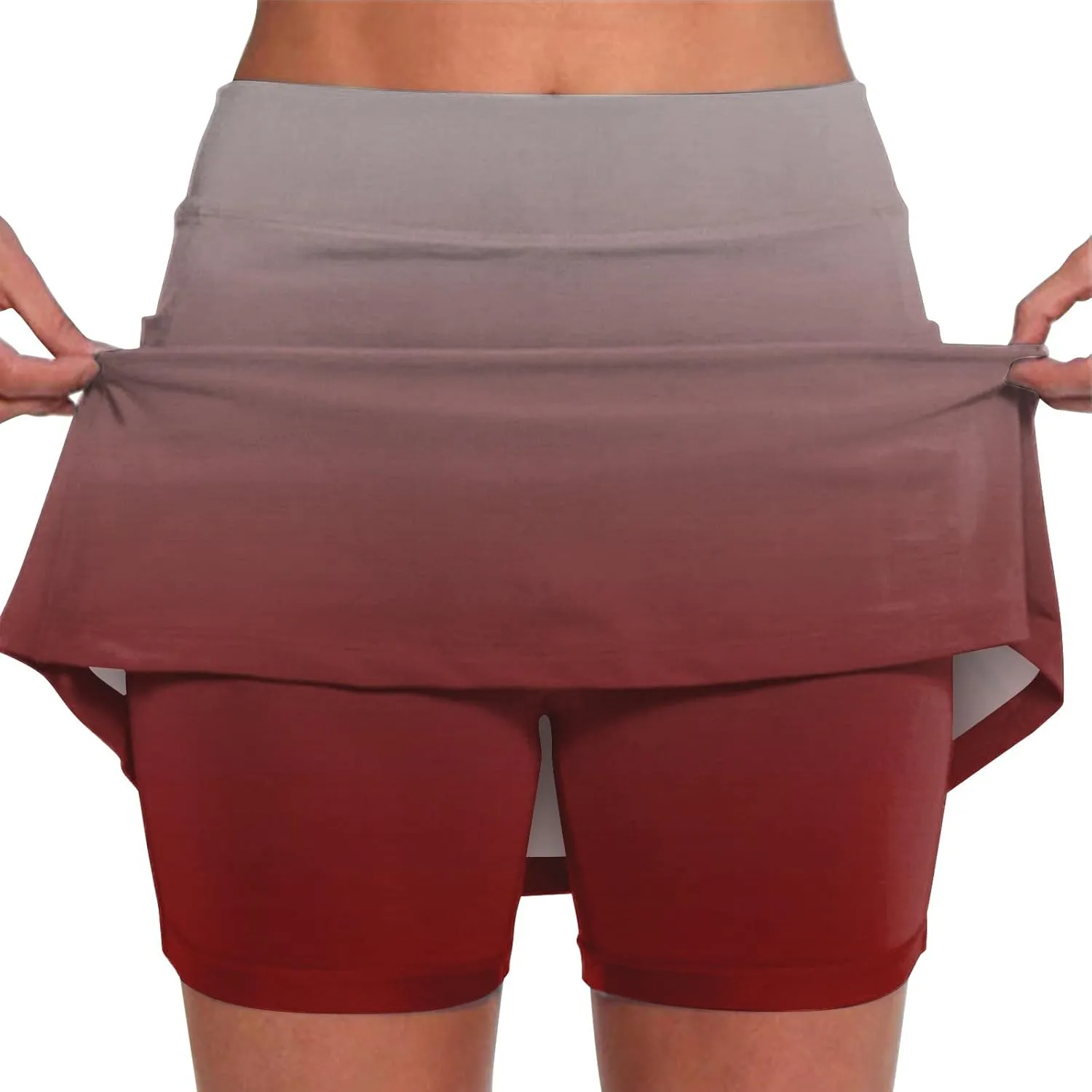 Skorts for Women 2025 Tummy Control Yoga Skorts Plus Size Culottes High Waist Athletic Skirts with Shorts