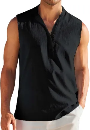 Sleeveless Shirts for Men Casual Loose Fit Men'S Summer Comfort Tank Top Men Tank Top Top Tanks for Men Undershirt