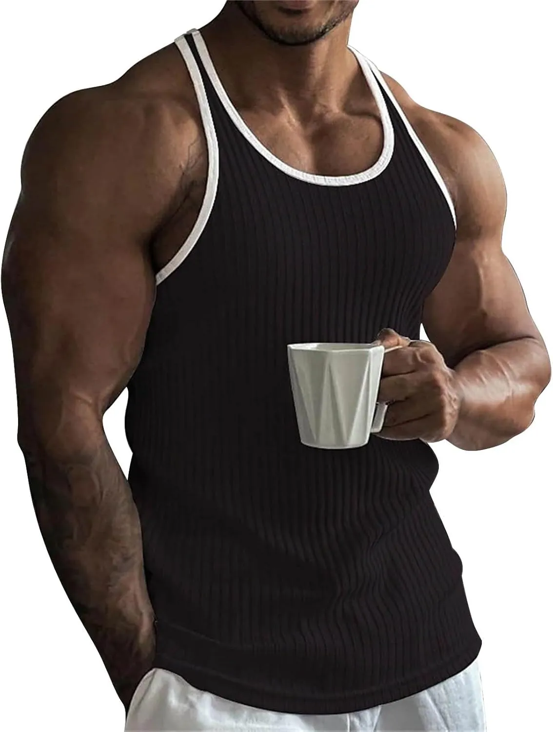 Sleeveless Shirts for Men Casual Loose Fit Men'S Summer Comfort Tank Top Men Tank Top Top Tanks for Men Undershirt