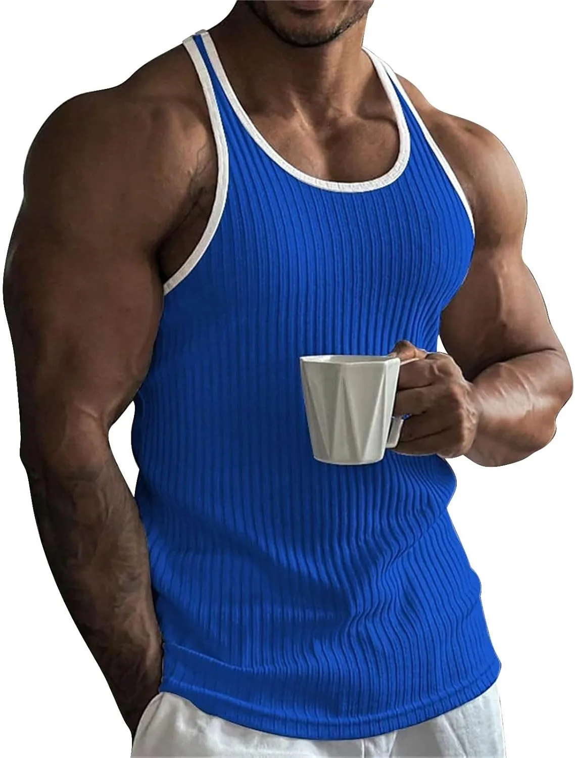 Sleeveless Shirts for Men Casual Loose Fit Men'S Summer Comfort Tank Top Men Tank Top Top Tanks for Men Undershirt