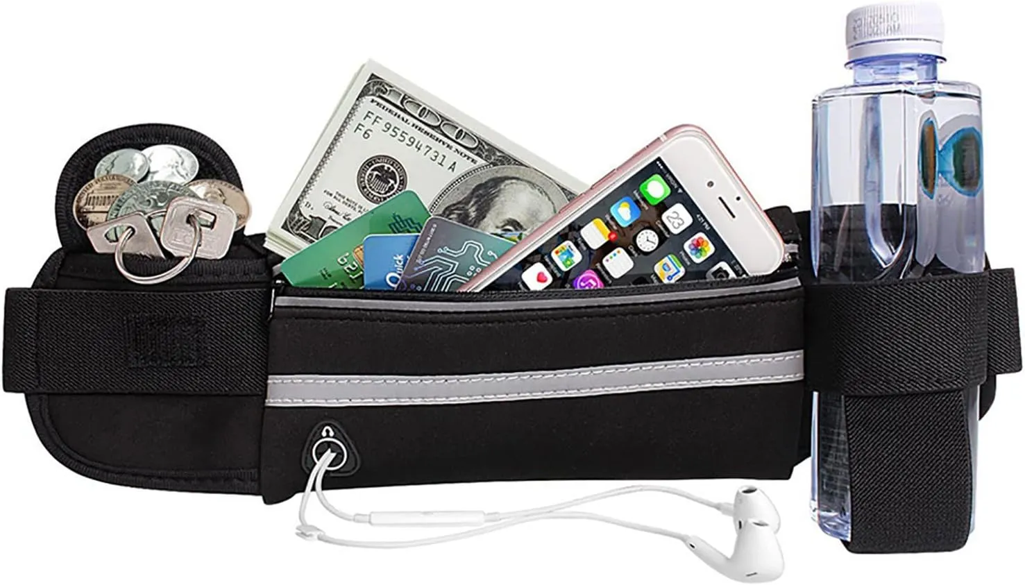 Slim Running Belt for Men, Waterproof Fanny Packs for Women,Phone Holder for Running,Reflective Waist Bag for Men,Runners Belt Pouch,Money Belt,Waist Pack Bag for Workout Travel Running Camping