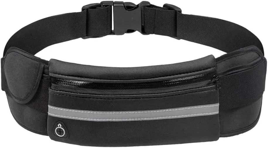 Slim Running Belt for Men, Waterproof Fanny Packs for Women,Phone Holder for Running,Reflective Waist Bag for Men,Runners Belt Pouch,Money Belt,Waist Pack Bag for Workout Travel Running Camping