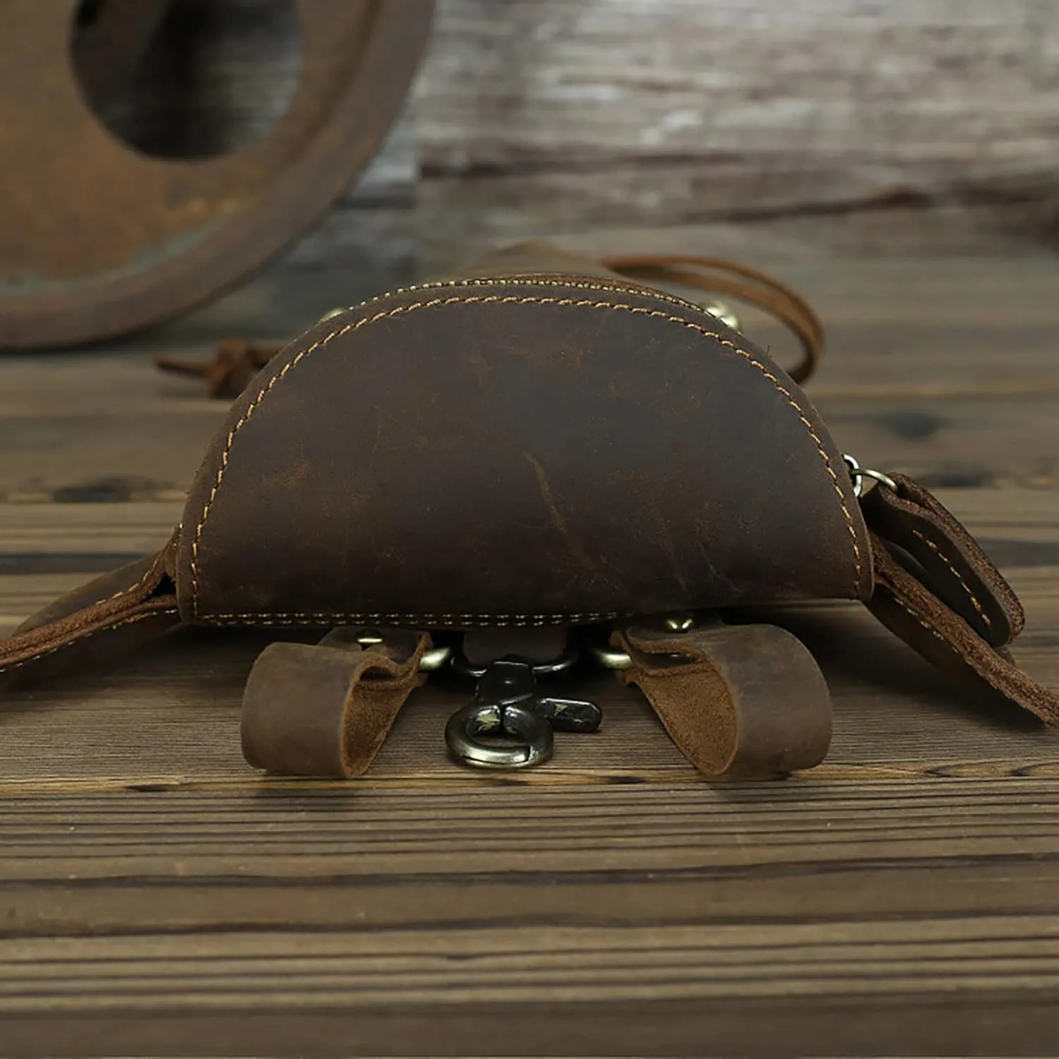 Sling Bag Crossbody Women Men Head Layer Leather Leather Waist Bag Men'S Retro Cool Cow Head Hanging Wear Waist