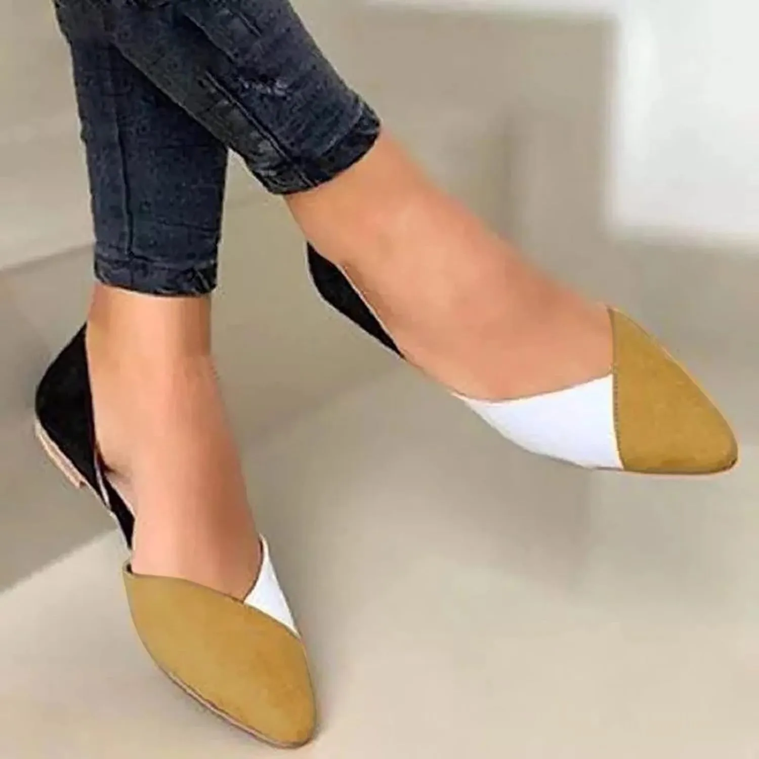 Slip On Shoes Women Pointed Toe Ballet Flats Dressy Loafers Comfort Office Shoes Casual Business Shoes Flat Shoes