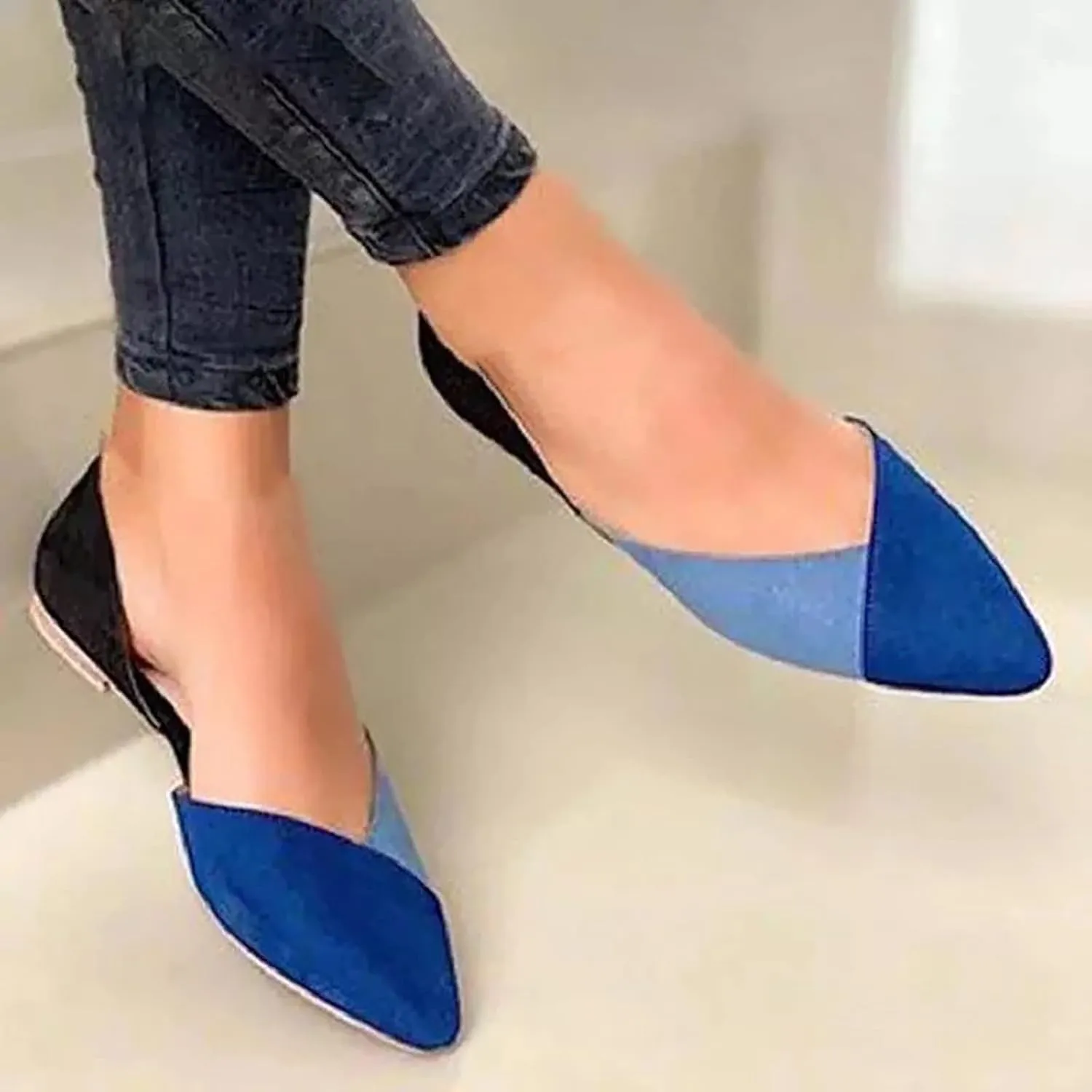 Slip On Shoes Women Pointed Toe Ballet Flats Dressy Loafers Comfort Office Shoes Casual Business Shoes Flat Shoes