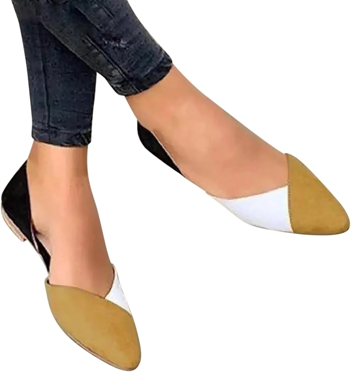 Slip On Shoes Women Pointed Toe Ballet Flats Dressy Loafers Comfort Office Shoes Casual Business Shoes Flat Shoes