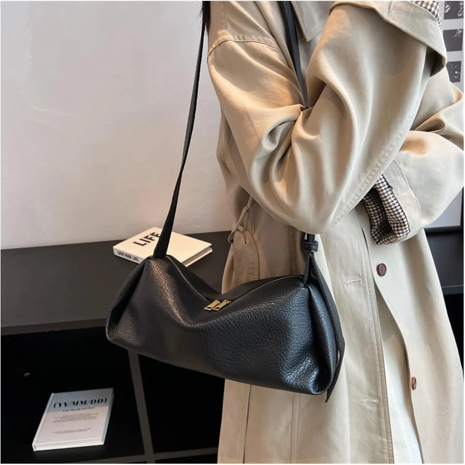 Small Bucket Crossbody Bag For Women Vintage Design Leather Handbags And Purses Womens Shoulder Bag